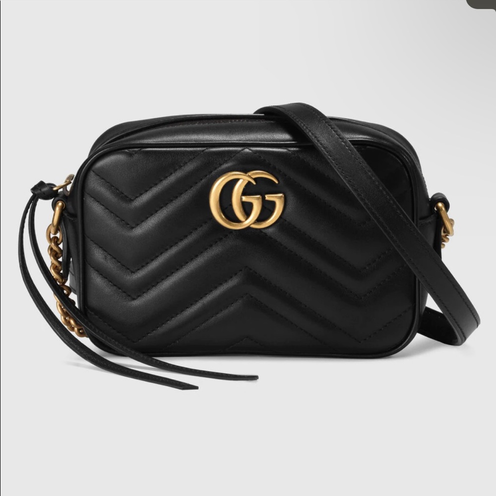 Authentic Gucci GG Marmont matelassé mini bag